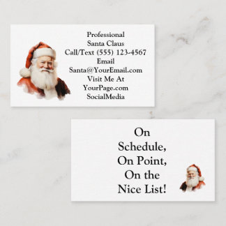 Cartão De Visita Traditional Santa Claus Business Card