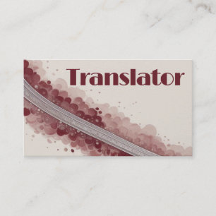 Cartão De Visita Tradutor Elegante