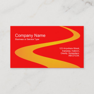 Cartão De Visita Trajeto do ziguezague - laranja com vermelho