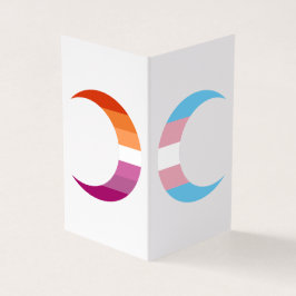 Cartão De Visita Transbian Pride Crescent Moons Greeting Card