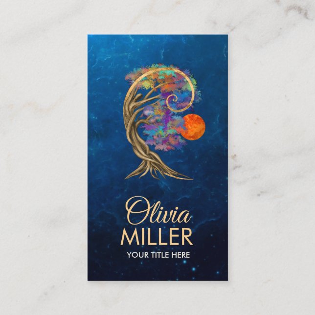 Cartão De Visita Transformação Eterna - Espírito da Borboleta Bonsa (Frente)