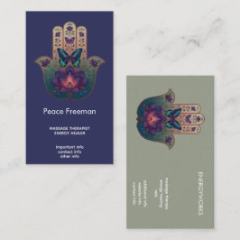 Cartão De Visita Transformação Sagrada | Desenho da Mão Hamsa