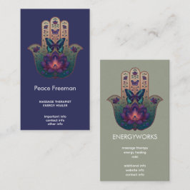 Cartão De Visita Transformação Sagrada | Desenho da Mão Hamsa