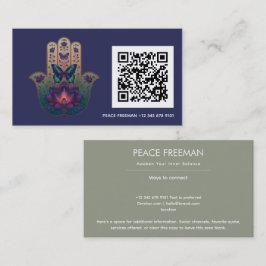 Cartão De Visita Transformação Sagrada | Design da Mão Hamsa