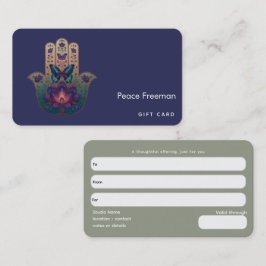 Cartão De Visita Transformação Sagrada | Design da Mão Hamsa