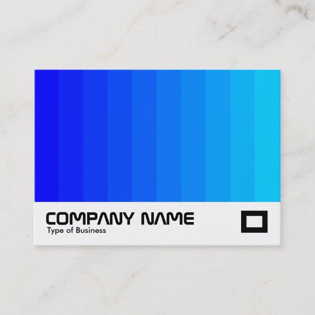 Cartão De Visita Transição de cor - tons de azul (Frente)