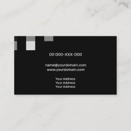 Cartão De Visita Transparência Contemporânea em Preto-fino