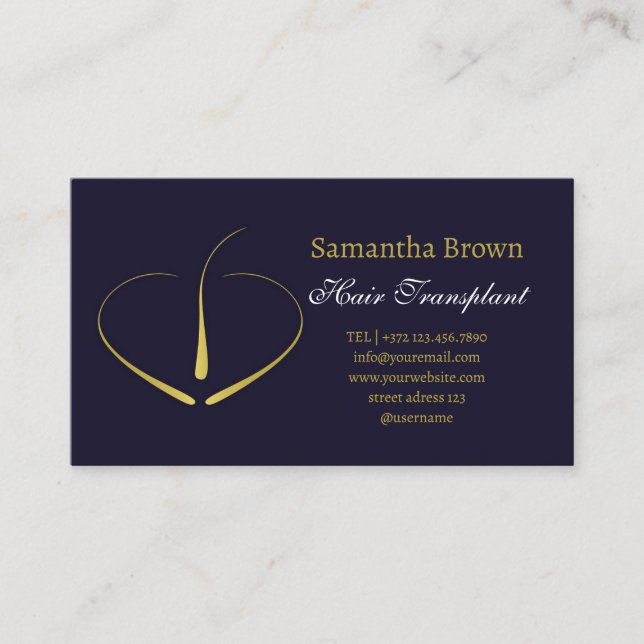 Cartão De Visita Transplante de pelo de remoção do pelo de açúcar (Frente)