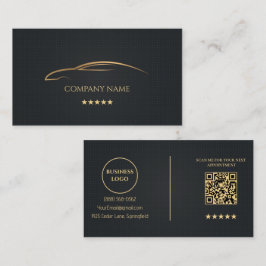 Cartão De Visita Transporte de Carros Elegantes Luxuosos em Ouro Pr