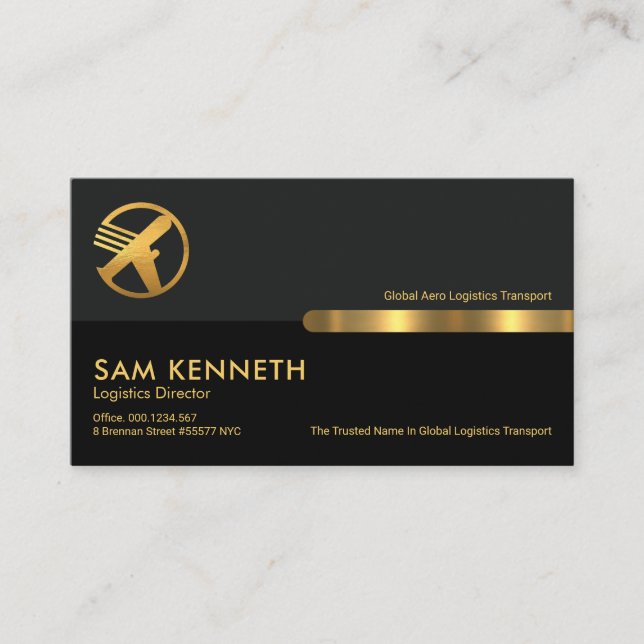 Cartão De Visita Transporte de Logística de Colunas Retro Pretas da (Frente)