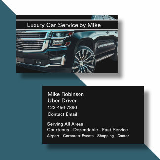 Cartão De Visita Transporte de Tema de Uber Clássico