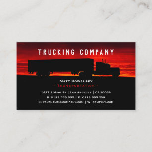 Cartão De Visita Transporte e Logística   Caminhão