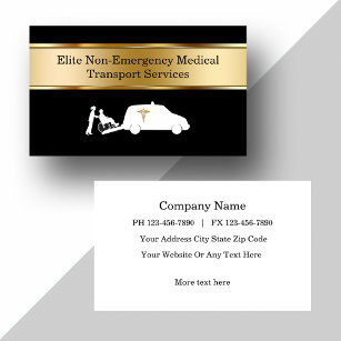 Cartão De Visita Transporte Médico Não Emergente Clássico