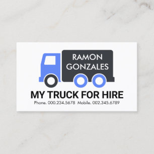 Cartão De Visita Transporte Simples de Camião