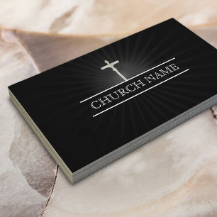Cartão de visita transversal da igreja das luzes