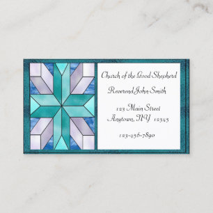 Cartão de visita transversal do vitral