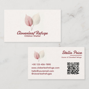 Cartão De Visita Tratamento profissional Elegante de bege Rosa Simp