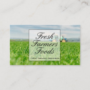 Cartão De Visita Trator Agrícola De Culturas