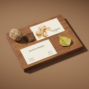 Cartão De Visita Trator antigo - aquarela