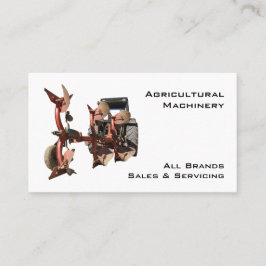 Cartão De Visita Trator e arado da maquinaria agrícola