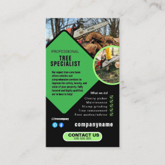 Cartão De Visita TREE landscape gardener Business Card
