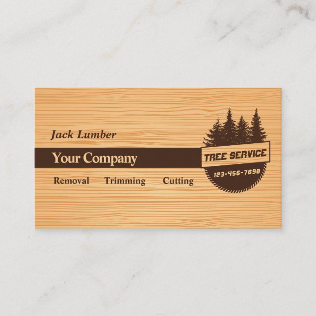 Cartão De Visita Tree Service Business Cards (Frente)