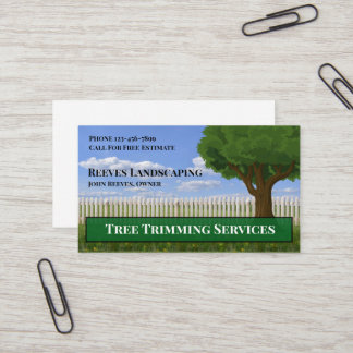 Cartão De Visita Tree Trimming Landscaping Service Business Card
