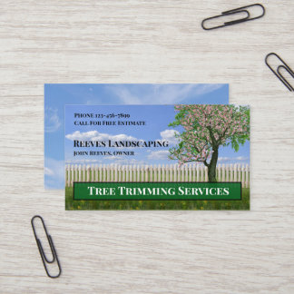 Cartão De Visita Tree Trimming Landscaping Service Business Card