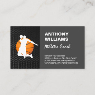 Cartão De Visita Treinador atlético Jogador de basquetebol