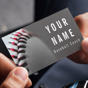 Cartão De Visita Treinador Baseball Adicionar Seu Nome Jogador Da E