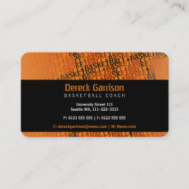 Cartão De Visita Treinador de basquetebol | Esporte