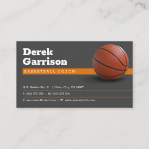 Cartão De Visita Treinador de basquetebol Esporte