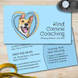 Cartão De Visita Treinador de Cachorros Brancos