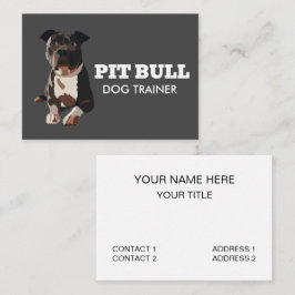 Cartão De Visita Treinador de Cães Pitbull
