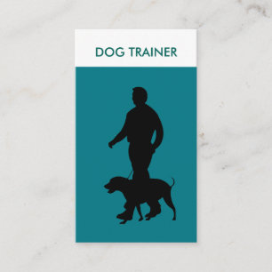 Cartão De Visita Treinador De Cães Profissional Moderno De Dois La