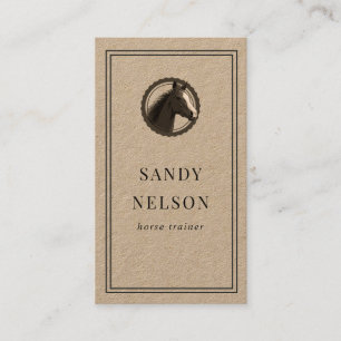 Cartão De Visita Treinador de equitação para montar em rancho de 