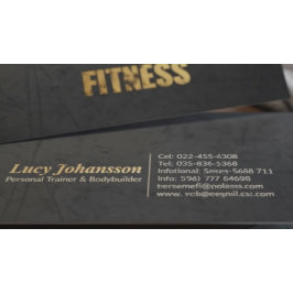 Cartão De Visita Treinador de Fitness Chic Black Gold Kettlebell Ba