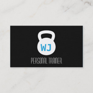 Cartão De Visita Treinador de Fitness Kettlebell Minimalista Modern