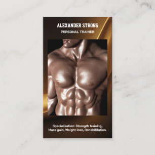 Cartão de visita treinador de fitness musculação a