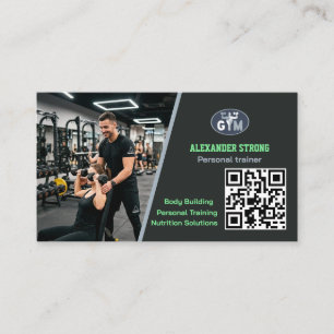 Cartão de visita treinador de fitness musculação a