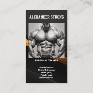 Cartão de visita treinador de fitness musculação a