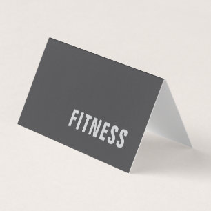 Cartão De Visita Treinador de Fitness Simples Esporte Minimalista M