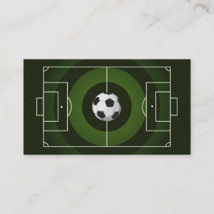 Cartão De Visita Treinador de Futebol de Futebol Treinador preto