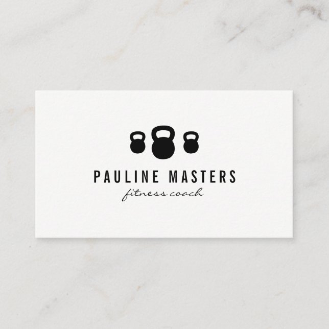 Cartão De Visita Treinador de Malhação do Kettle Belts (Frente)