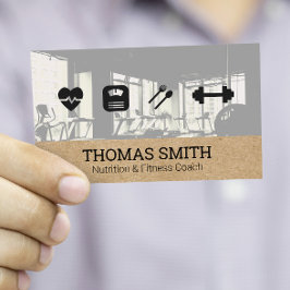 Cartão De Visita Treinador de malhação | Nutricionista | Formador p