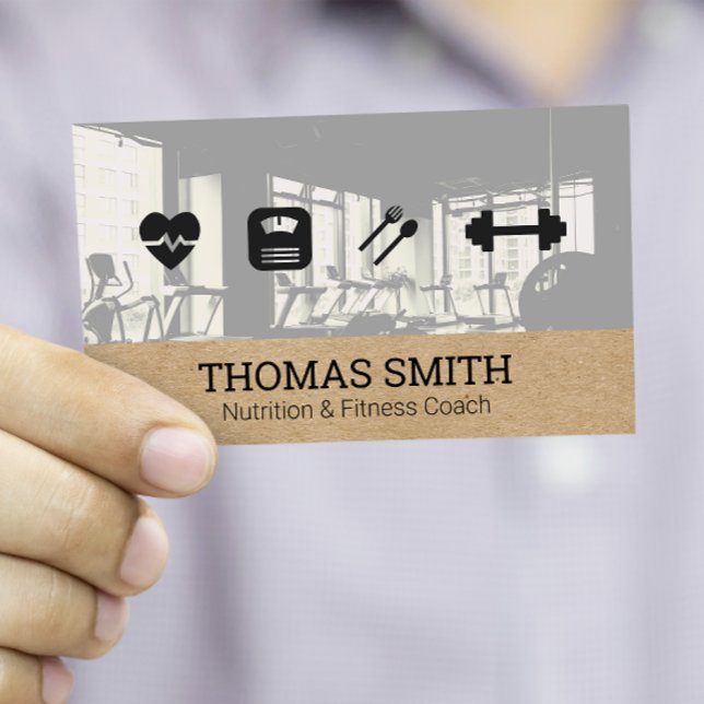 Cartão De Visita Treinador de malhação | Nutricionista | Formador p (Criador carregado)