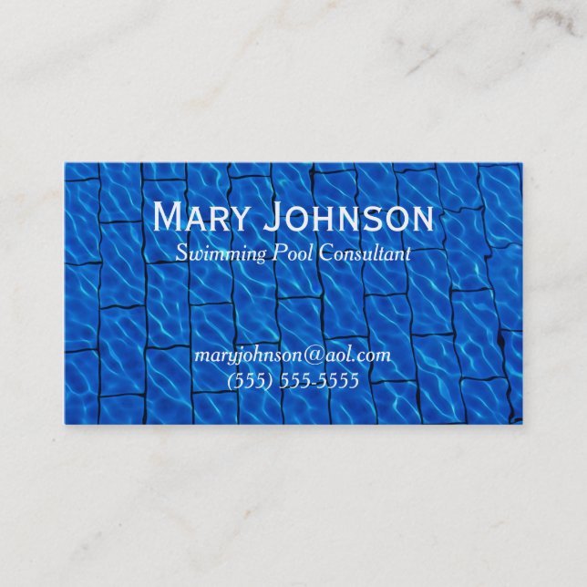 Cartão De Visita Treinador de Nadação Instrutor de Natação (Frente)