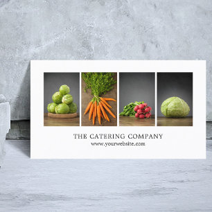 Cartão De Visita Treinador De Nutrição Branco Elegante Moderno Chef