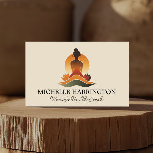 Cartão De Visita Treinador de Vida de Graça Meditativa Retromoderna