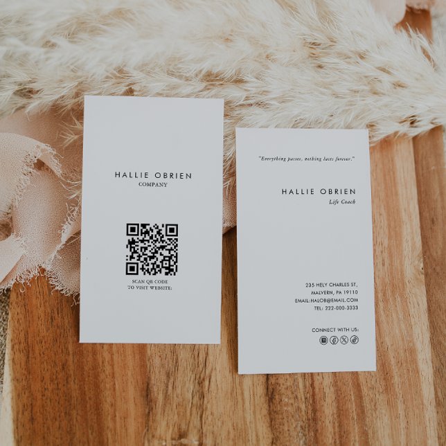 Cartão De Visita Treinador de vida profissional personalizado minim (Criador carregado)